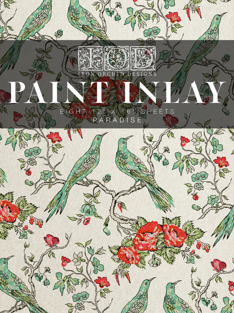 Iron Orchid Designs IOD Paint Inlay Paradise | for crafting, decor, fabric, walls, DIY | Hooked by Debbie | Boerne, Texas shops and boutiques