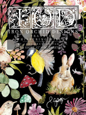 Iron Orchid Designs Transfer in Whispering Willow | Home decor DIY craft supplies | Hooked by Debbie | Shop online or in-store at Corner Cartel Boerne | Best Boerne shops & boutiques