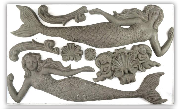 Iron Orchid Designs Sea Sisters 6x10 Moulds | IOD | DIY home decor and art stamping | Available at Hooked by Debbie online or in store at Corner Cartel Boerne | Best Boerne shops & boutiques